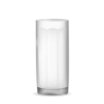 Realistic glass, isolated on white background. Vector illustration.