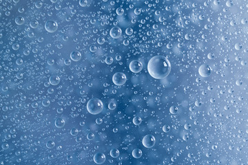 Water droplets condensed of a surface