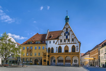 Fototapeta premium Town hall in Amberg, Germany