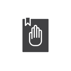Obraz premium Oath icon vector, filled flat sign, solid pictogram isolated on white. Symbol, logo illustration.