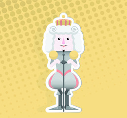 King vector sticker, character, icon, element for design