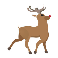 Isolated deer animal on a white background, Vector illustration