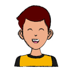Young man cartoon icon vector illustration graphic design