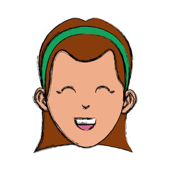 Young woman cartoon icon vector illustration graphic design