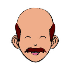 old man cartoon icon vector illustration graphic design