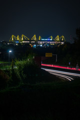 Dortmunder Stadion und die A40 bei Nacht © Marcus Retkowietz