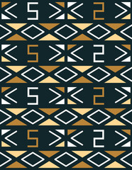 Geometric seamless pattern in African style