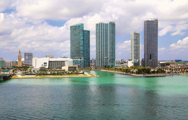 Miami harbor on a sunny day