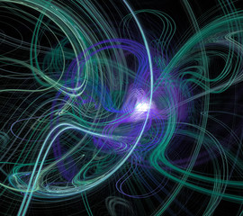 fractal abstract neon background