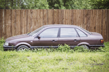 abandoned old car