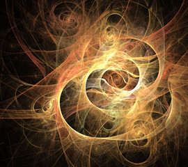 fractal beautiful abstract background in Golden tones
