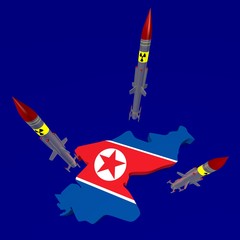 North Korea missiles concept