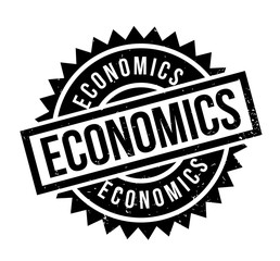 Economics rubber stamp. Grunge design with dust scratches. Effects can be easily removed for a clean, crisp look. Color is easily changed.