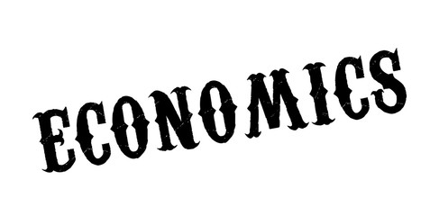 Economics rubber stamp. Grunge design with dust scratches. Effects can be easily removed for a clean, crisp look. Color is easily changed.