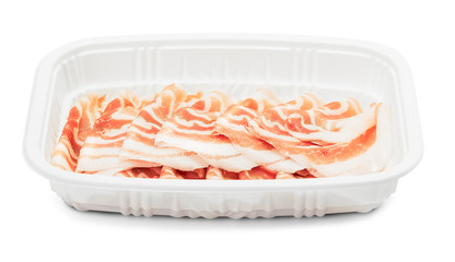 Slice streaky pork