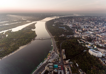 Green and beautiful center of Kiev, Ukraine