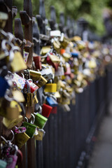 An image of locks for lovers on the bridge