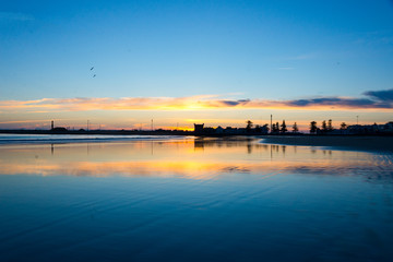 sunset at essaouira beach