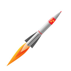Nuclear rocket, Nuclear weapons. vector illustration