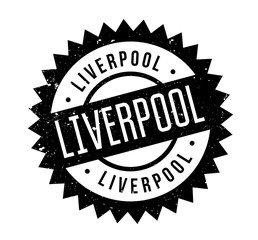 Liverpool rubber stamp. Grunge design with dust scratches. Effects can be easily removed for a clean, crisp look. Color is easily changed.