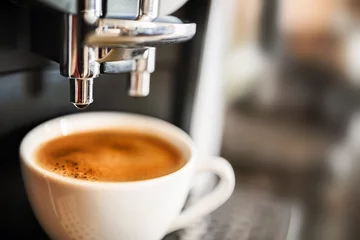 Fototapeten Espressomaschine für frischen Kaffee © Mariusz Blach