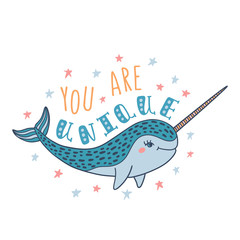 You are unique. Handwritten inspirational quote. © Maroshka