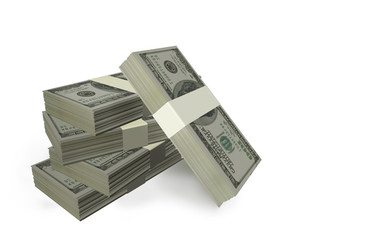 dollars buddles isolated in white background