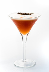 Cocktail isolated on white background.
