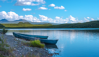 Two Blue Canoes