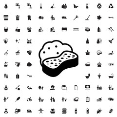 Sponge icon. set of filled cleaning icons.
