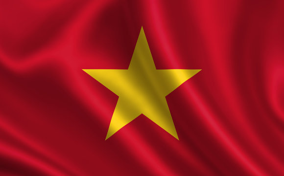 Flag of Vietnam. 