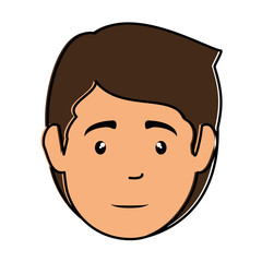 Fototapeta premium young man head avatar character