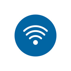 Round icon with WiFi sign.