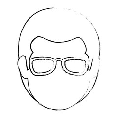 young man head avatar character