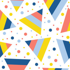 Obraz premium Abstract handmade triangle seamless pattern background. 