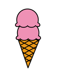 アイス(二段、ｽﾄﾛﾍﾞﾘｰ＋ｽﾄﾛﾍﾞﾘｰ)