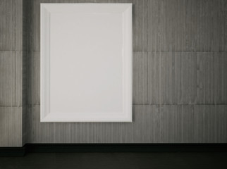 empty picture on the wall, 3d