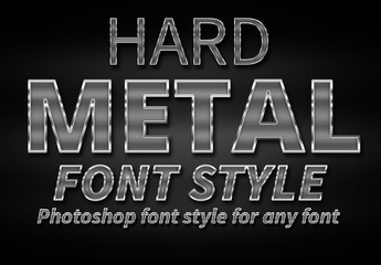 Hard Metal Text Style