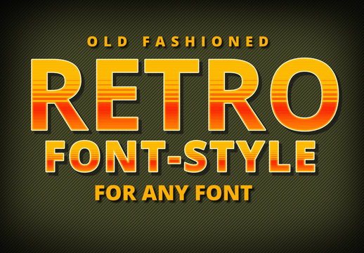 Retro Lined Gradient Text Style