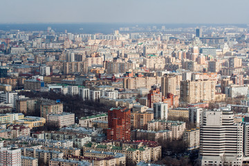 View of the city from a height