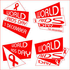 Ribbon collection for world aids day and stop aids 