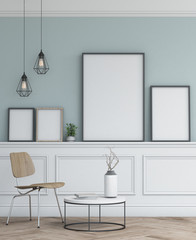 Simple scandinavian interior modern scene.