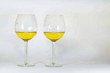 Two glasses of wine.