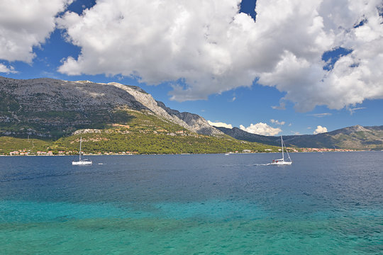 Fototapeta Adriatyk jachty