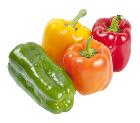Pepper color isolated on white background