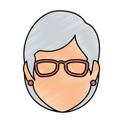 Obraz na płótnie Canvas old woman avatar character