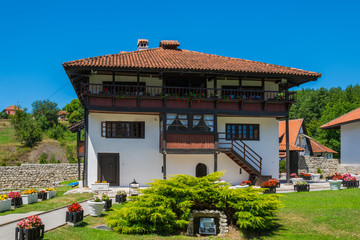 Fototapeta na wymiar Prijepolje, Serbia August 02, 2017: The Mileseva Monastery