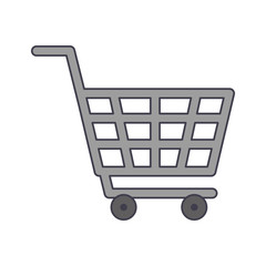 shopping cart icon over white background vector illustration