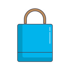 shopping bag icon over white background vector illustration