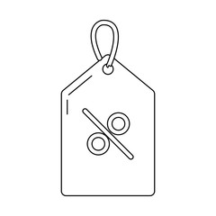 tag icon over white background vector illustration